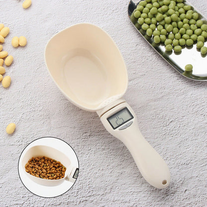 Electronic Pet Food Measuring Scoop with LED Display for Dogs and Cats