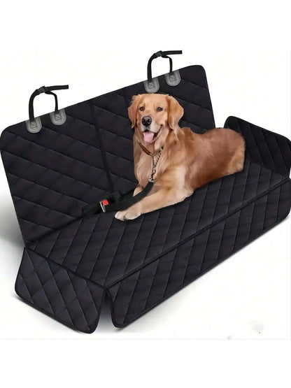 Premium Waterproof Dog Car Seat Cover with Middle Seat Armrest - Pet Travel Carrier Protector