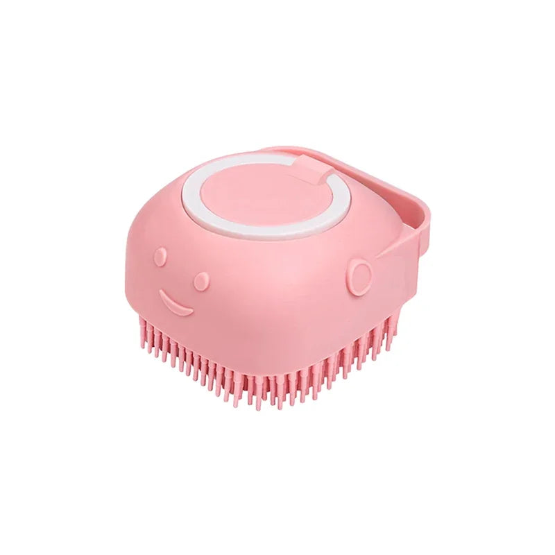 Pet Bathing Brush with Soap Dispenser