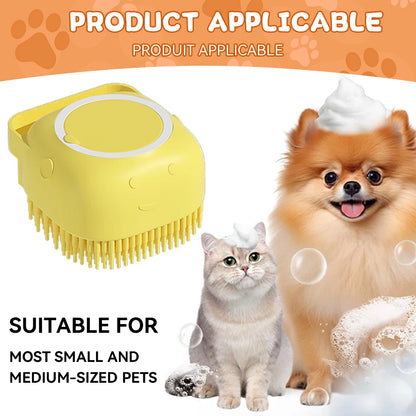 Pet Bathing Brush with Soap Dispenser
